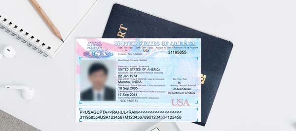 Support passport recognition and output of all full-field information, for example, country code, passport NO., name, gender, place of birth, date of birth, place of authority, date of issue, date of expire, name of authority, etc  